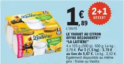 E.Leclerc La laitiére le yaourt au citron offre decouverte offre