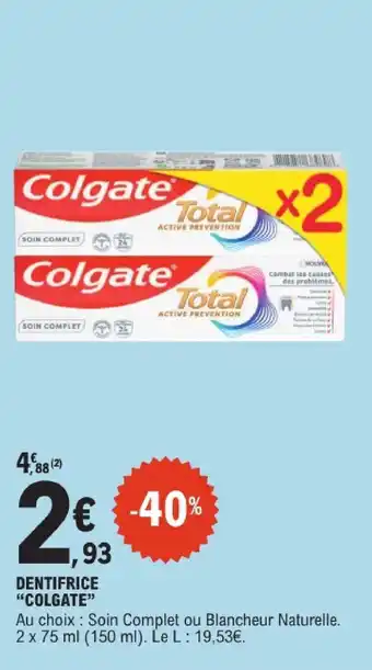 E.Leclerc Colgate dentifrice offre