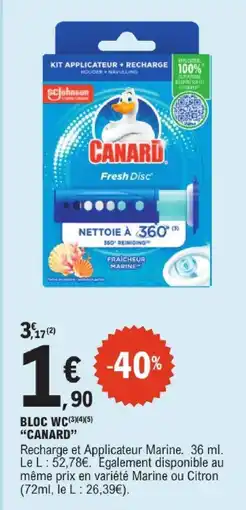 E.Leclerc Canard bloc wc offre