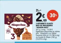 E.Leclerc Häagen-dazs 3 bâtonnets glacés noix de macadamia offre