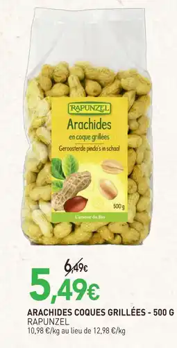 naturéO Rapunzel arachides coques grillées - 500 g offre