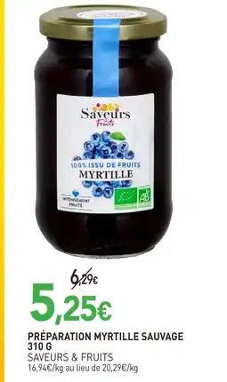 naturéO Saveurs & fruits préparation myrtille sauvage offre