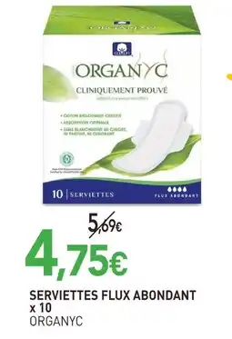 naturéO Organyc serviettes flux abondant offre