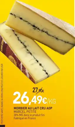 naturéO Marcel petite morbier au lait cru aop offre