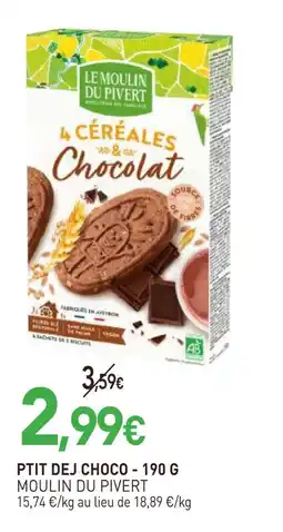 naturéO Moulin du pivert ptit dej choco offre