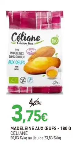 naturéO Celiane madeleine aux œufs offre