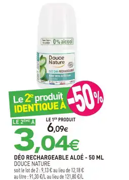 naturéO Douce nature déo rechargeable aloé offre