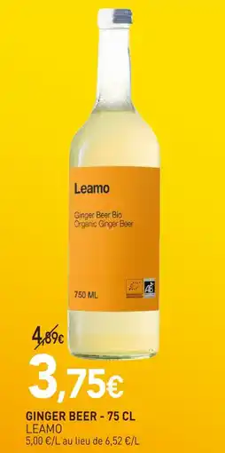 naturéO Leamo ginger beer - 75 cl offre
