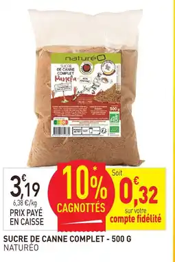 naturéO Naturéo sucre de canne complet offre