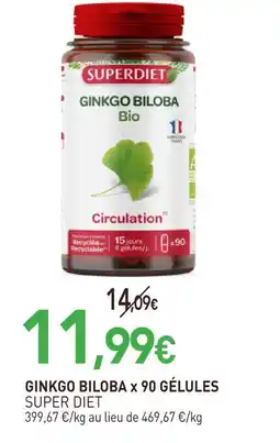 naturéO Super diet ginkgo biloba x 90 gélules offre