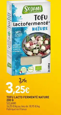 naturéO Sojami tofu lacto fermenté nature offre