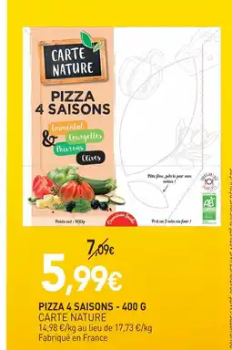 naturéO Carte nature pizza 4 saisons offre