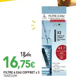 naturéO Takesumi filtre a eau coffret x 3 offre