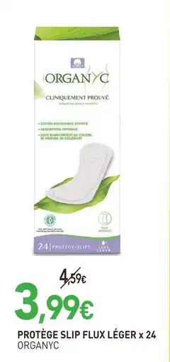 naturéO Organyc protège slip flux léger x 24 offre