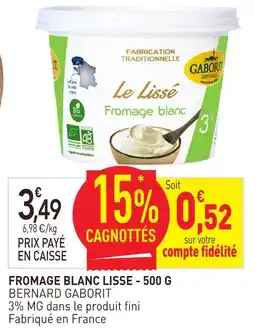 naturéO Bernard gaborit fromage blanc lisse offre