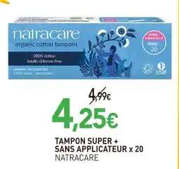 naturéO Natracare tampon super + sans applicateur offre