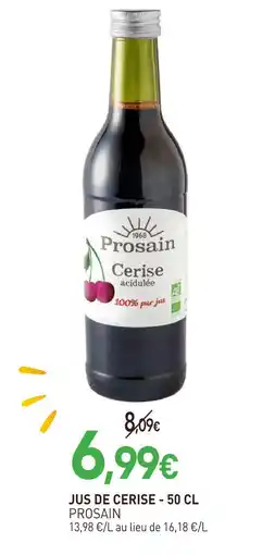 naturéO Prosain jus de cerise acidulée offre