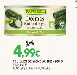 naturéO Rapunzel feuilles de vigne au riz offre