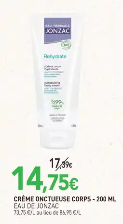 naturéO Eau de jonzac crème onctueuse corps - 200 ml offre
