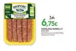 naturéO Bioporc chipolatas herbes x 5 offre