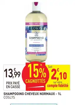 naturéO Coslys shampooing cheveux normaux - 1l offre