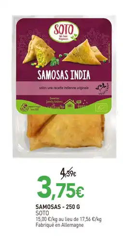 naturéO Soto samosas india offre