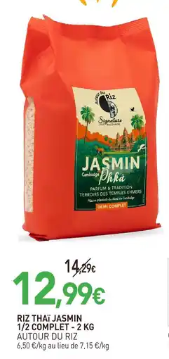 naturéO Autour du riz riz thaï jasmin 1/2 complet - 2 kg offre