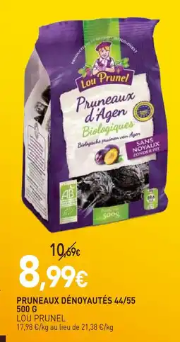 naturéO Lou prunel pruneaux dénoyautés 44/55 500 g offre