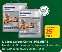 Maxi Zoo Premiere litières carbon control offre