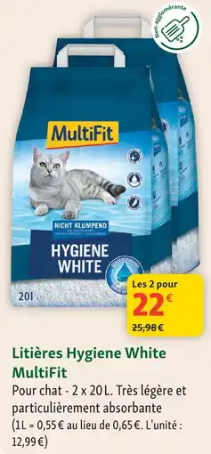 Maxi Zoo Multifit litières hygiene white offre