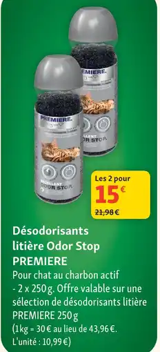 Maxi Zoo Premiere désodorisants litière odor stop offre