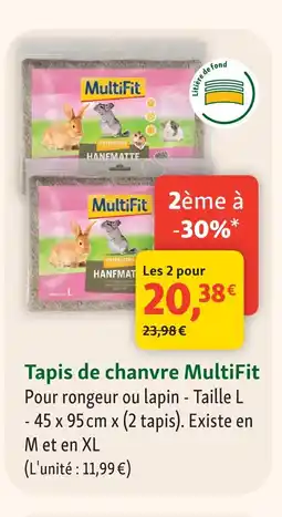 Maxi Zoo Multifit tapis de chanvre offre