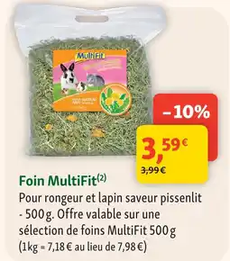 Maxi Zoo Multifit foin saveur pissenlit offre