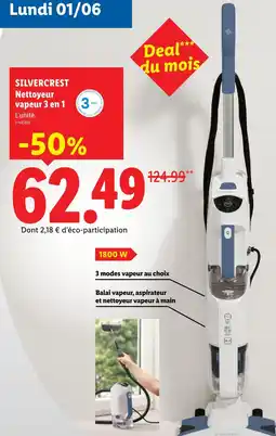 Lidl Silvercrest nettoyeur vapeur 3 en 1 offre