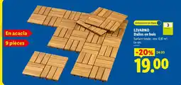 Lidl Livarno dalles en bois offre