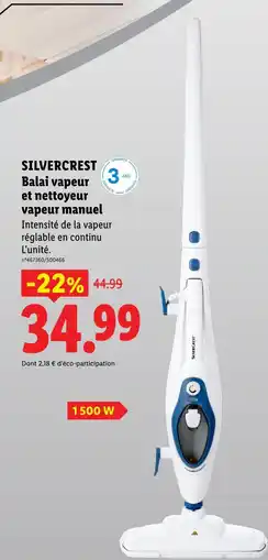 Lidl Silvercrest balai vapeur et nettoyeur vapeur manuel offre
