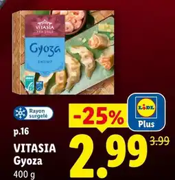 Lidl Vitasia gyoza shrimp offre
