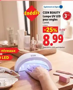 Lidl Cien beauty lampe uv led pour ongles offre