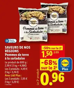 Lidl Saveurs de nos régions pommes de terre à la sarladaise offre