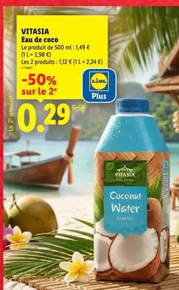 Lidl Vitasia eau de coco offre