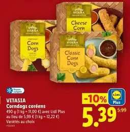 Lidl Vitasia corndogs coréens offre