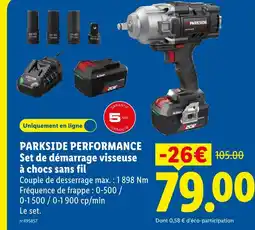 Lidl Parkside performance set de démarrage visseuse à chocs sans fil offre