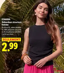 Lidl Esmara débardeur structuré femme offre
