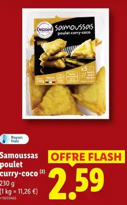 Lidl Dessaint samoussas poulet curry-coco offre