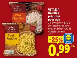 Lidl Vitasia nouilles précuites pour wok offre