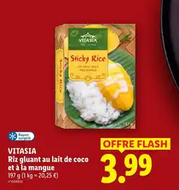 Lidl Vitasia riz gluant au lait de coco et à la mangue offre