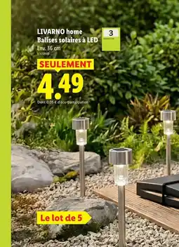 Lidl Livarno home balises solaires à led offre
