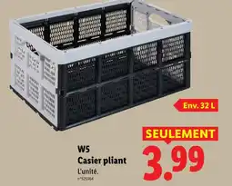 Lidl W5 casier pliant offre