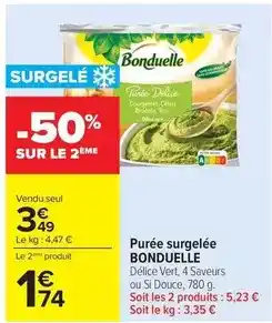Carrefour Market Bonduelle - purée surgelée offre