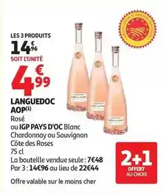 Auchan Supermarché Côte des roses - languedoc aop offre